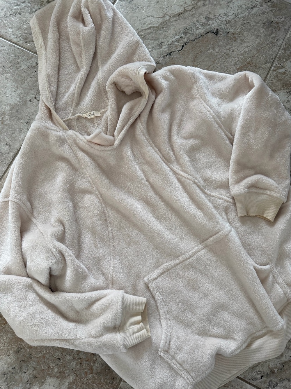 Cozy Hooded Pullover Sweater - Cream